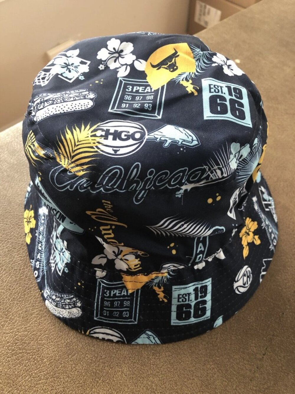 Chicago Bulls Corona Reversible Floppy Bucket Hat Cap SGA Floral